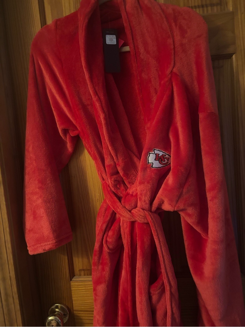 Plush Red Hooded Robe